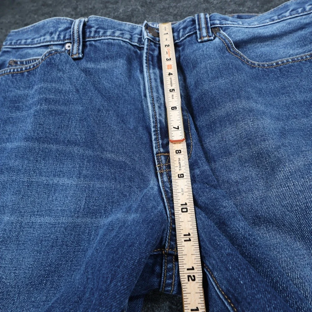 Lands'‎ End Jeans Mens 37 Blue 100% Cotton Traditional Fit Straight Leg Denim